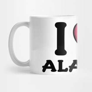 I Love Alaska State Mug